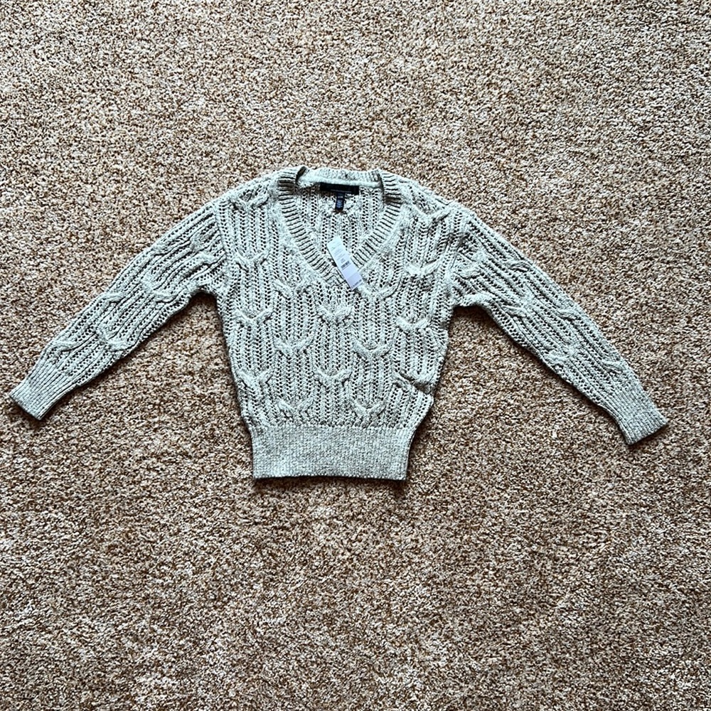 Whit House Black Market Stitchy Marl Pullover Sweater NWT
